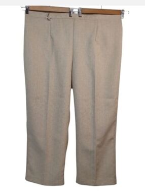 Alfred Dunner Pants Women's Almond Classic Fit Cropped Pants Size 24W NWT